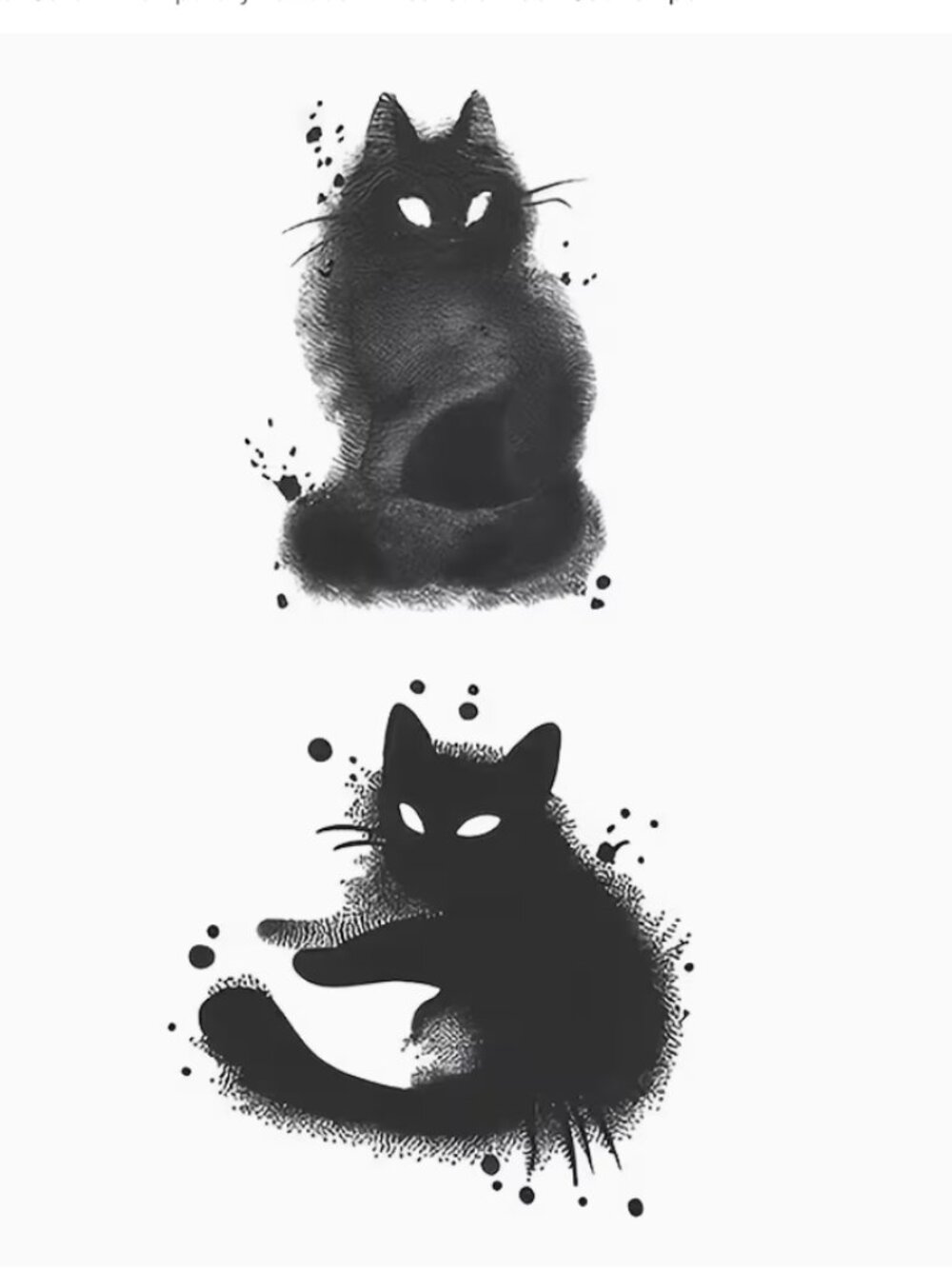 🐈‍⬛️ Halloween Tattoos - Ink Splat Kitty (2)